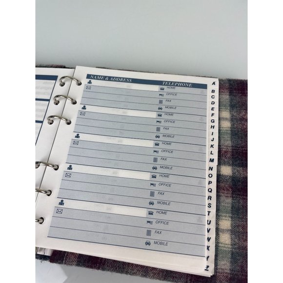 Vintage Pendleton Wool Address Book Cover Mead Address Plaid Organizer, Office - Picture 8 of 12